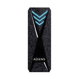 Caixa externa M.2 NGFF RGB gaming NVMe para USB 3.2 preto Aisens ASM2-RGB013B