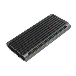 Caixa externa para jogos M.2 NGFF RGB para SSD NVMe para USB 3.1 cinza Aisens ASM2-RGB011G