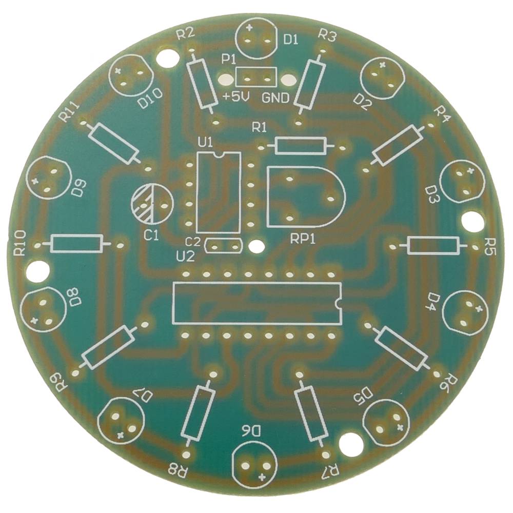 Pack électronique de 10 LED mobiles NE555 CD4017 DW-0843