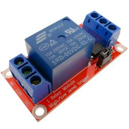 Printed circuit with 1 relay with optocoupler compatible