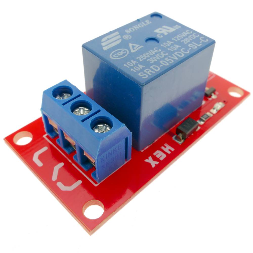 Circuit imprès amb 1 relé compatible amb Arduino 2560 UN ARM PIC AVR DSP STM32 5/9/12/24V DW-0013