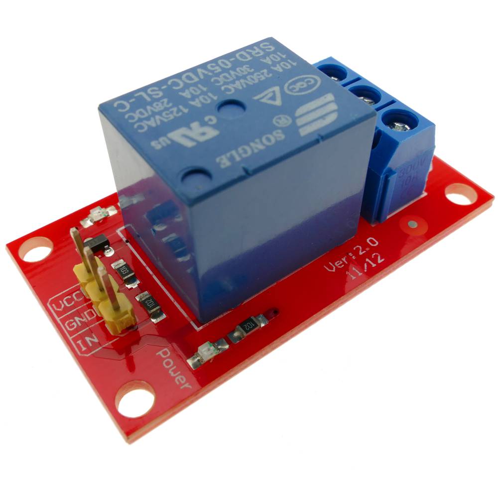 Circuit imprès amb 1 relé compatible amb Arduino 2560 UN ARM PIC AVR DSP STM32 5/9/12/24V DW-0013