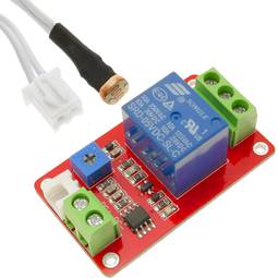 Printed circuit with 1 5/12V relay, Photo-switch, Photo-Resistance, model DW-0018