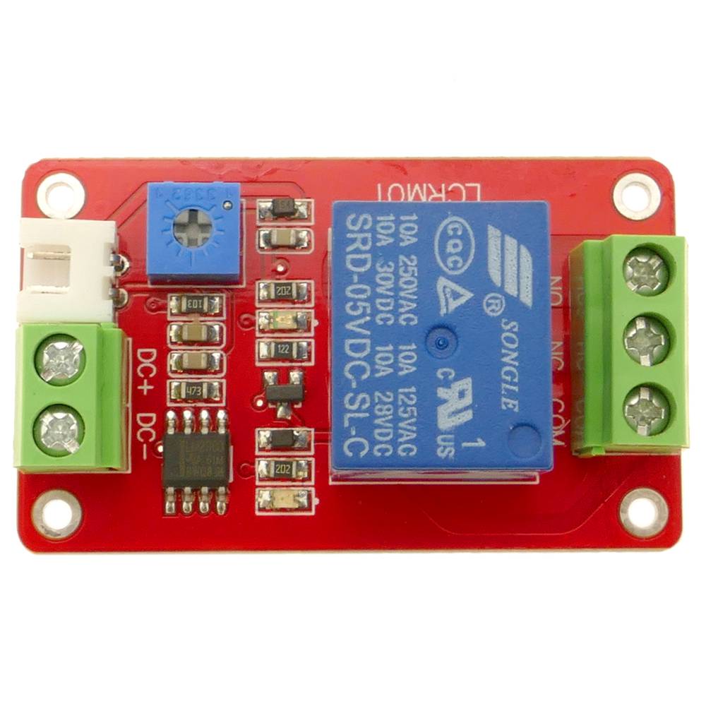Circuit imprimé avec relais 1 5/12V, photo-switch, photo-résistance, modèle DW-0018