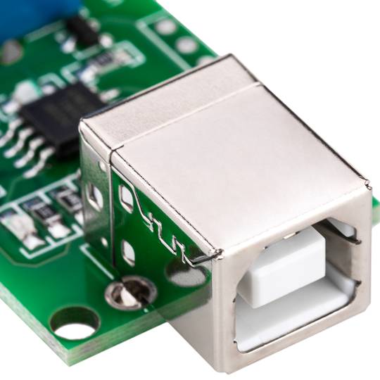 Gedruckte Schaltung mit 1 Relais über USB 5V. Gesteuert von einem Computer. Modell DW-0054