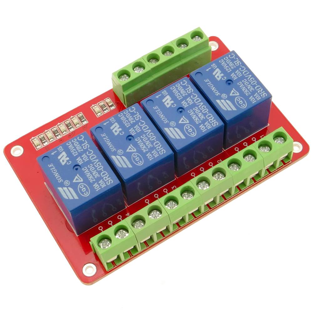 Circuito stampato con 4 relè 5/12/24V per RM4LS DW-0026