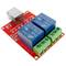 Circuito impreso con 2 relé por USB de 5V y controlado desde ordenador. Modelo DW-0055