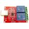 Circuito impreso con 2 relé por USB de 5V y controlado desde ordenador. Modelo DW-0055