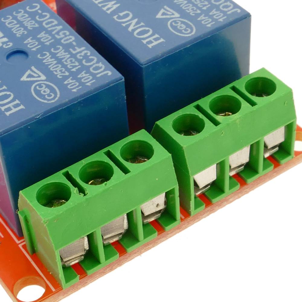 Circuit imprimé avec 2 relais USB 5V et contrôlé depuis l'ordinateur. Modèle DW-0055