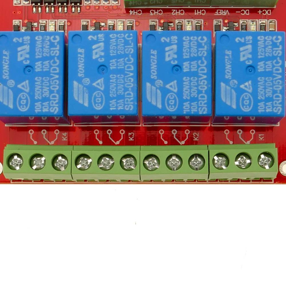 Circuit imprimé avec relais 4 5/12/24V pour RM4HLE, bidirectionnel, optocoupleur, isolé