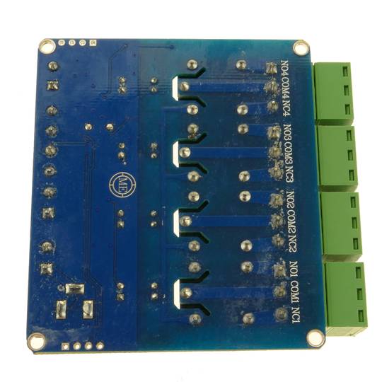 Obwód drukowany z 4 przekaźnikami z Modbus RTU DIY STM8S103 i komunikacją szeregową RS485