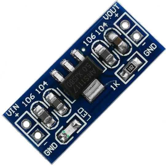 Fonte de alimentação DC-DC 6-12V a 5V com conversor de voltagem AMS1117 DW-0413