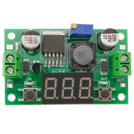 Fuente de alimentación DC-DC con regulador de voltaje y con visor LCD LM2596 DW-0428