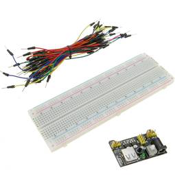 Plaque d'essais pour l'électronique Planche pour prototypage 830 points de connexion MB102 DW-0185