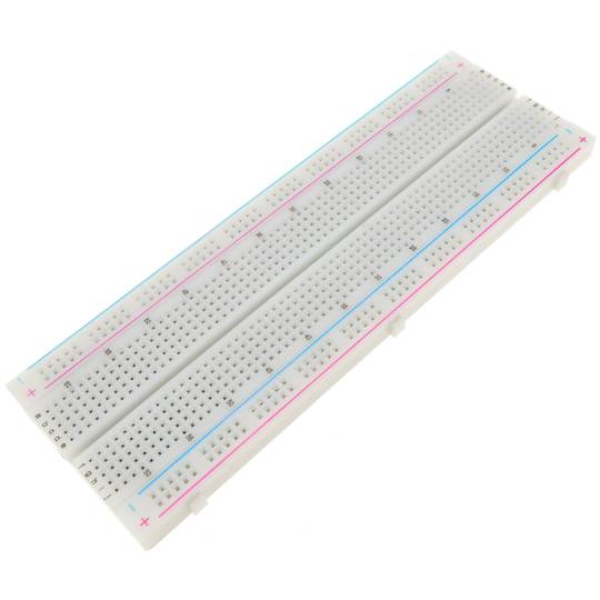 Elektronik Prototyp Steckplatine Board Breadboard Steckbrett von 830 Anschluss Punkten MB102 DW-0185