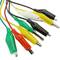 Cables con pinzas de cocodrilo de 5 colores de 27-50 cm 10-pack DW-0172