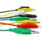 Cables con pinzas de cocodrilo de 5 colores de 27-50 cm 10-pack DW-0172