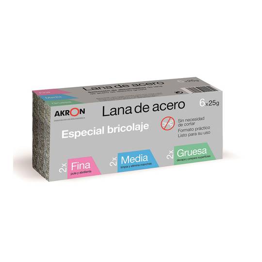 Bobina de lã de aço sortida de 150 gramas Akron