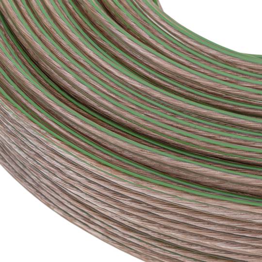 Transparante 2x0.75 Luidsprekerkabelhaspel 25 meter met polariteitsindicator