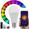 Lâmpada LED inteligente sem fio multicolor ajustável E27 9W compatível com Google Home, Alexa e IFTTT