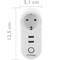 Smart Plug 16A 3680W WiFi  White mit zwei USB-Anschlüssen, die mit Google Home, Alexa und IFTTT kompatibel sind