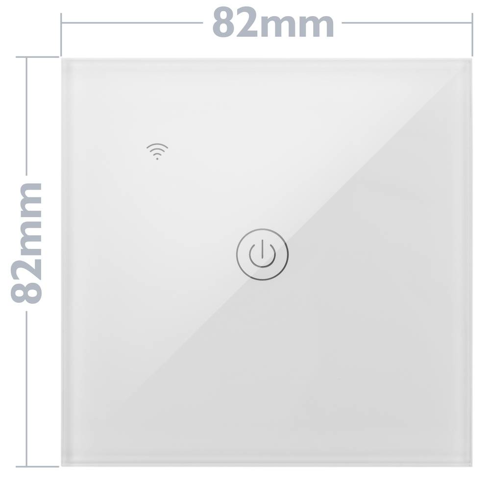 Interruptor intel·ligent tàctil en color blanc compatible amb Google Home, Alexa i IFTTT