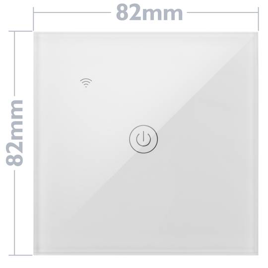 Interruptor intel·ligent tàctil en color blanc compatible amb Google Home, Alexa i IFTTT