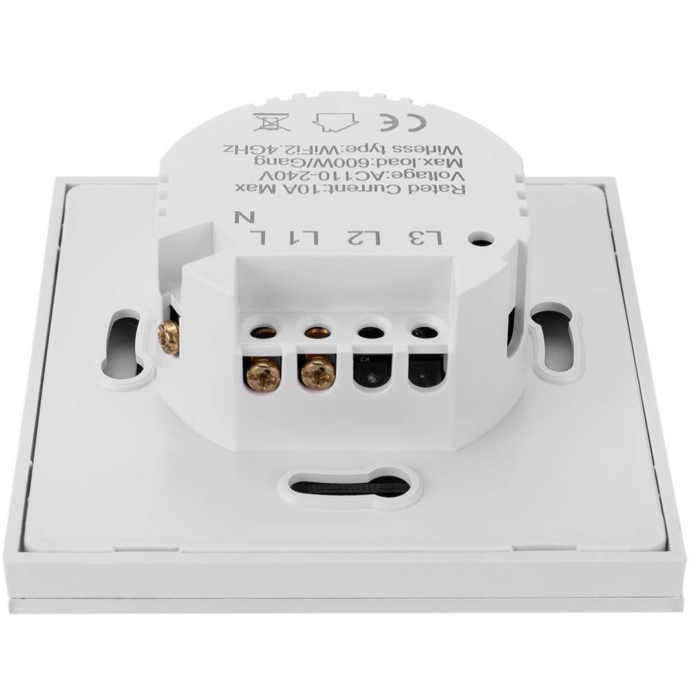 Interruptor intel·ligent tàctil en color blanc compatible amb Google Home, Alexa i IFTTT