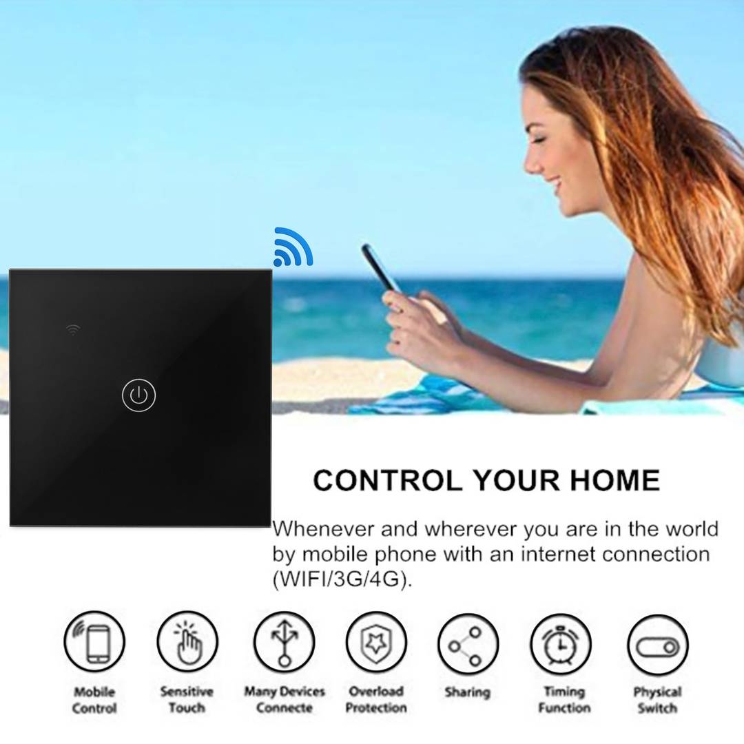 Wifi Interrupteur Connecté Écran tactile Intelligent Alexa Echo Dot Google  Home