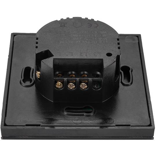 Interrupteur intelligent à double touche noir compatible avec Google Home, Alexa et IFTTT