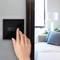 Interruptor de toque inteligente regulável em preto compatível com o Google Home, Alexa e IFTTT