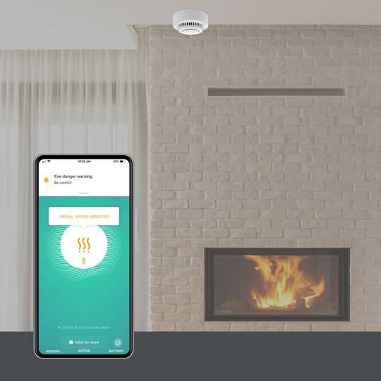 Detector de humo inteligente WiFi compatible con Google Home, Alexa y IFTTT  - Hiper Alarma