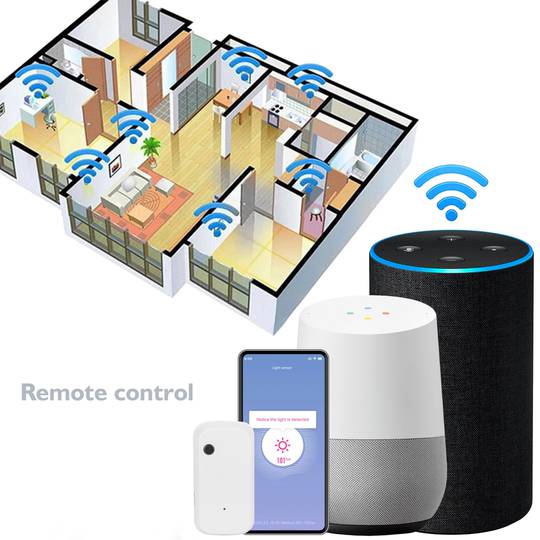Sensor inteligente de temperatura y humedad WiFi compatible con Google  Home, Alexa y IFTTT - Cablematic