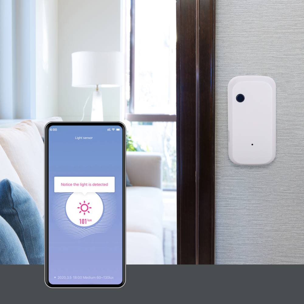 Sensor de Puerta Ventana Wifi Vhome Con Detector de Vibracion Compatible  con Alexa Google