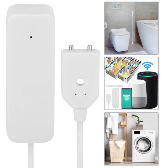 Detector intel·ligent de fuites d'aigua WiFi compatible amb Google Home, Alexa i IFTTT