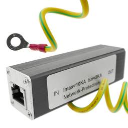 Protezione da sovratensione e scossa elettrica. Ethernet RJ45 10KA 220V DW-0505