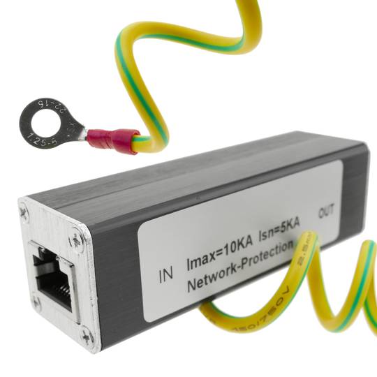 Protector de sobretensió i descàrregues elèctriques. Ethernet RJ45 10KA 220V DW-0505