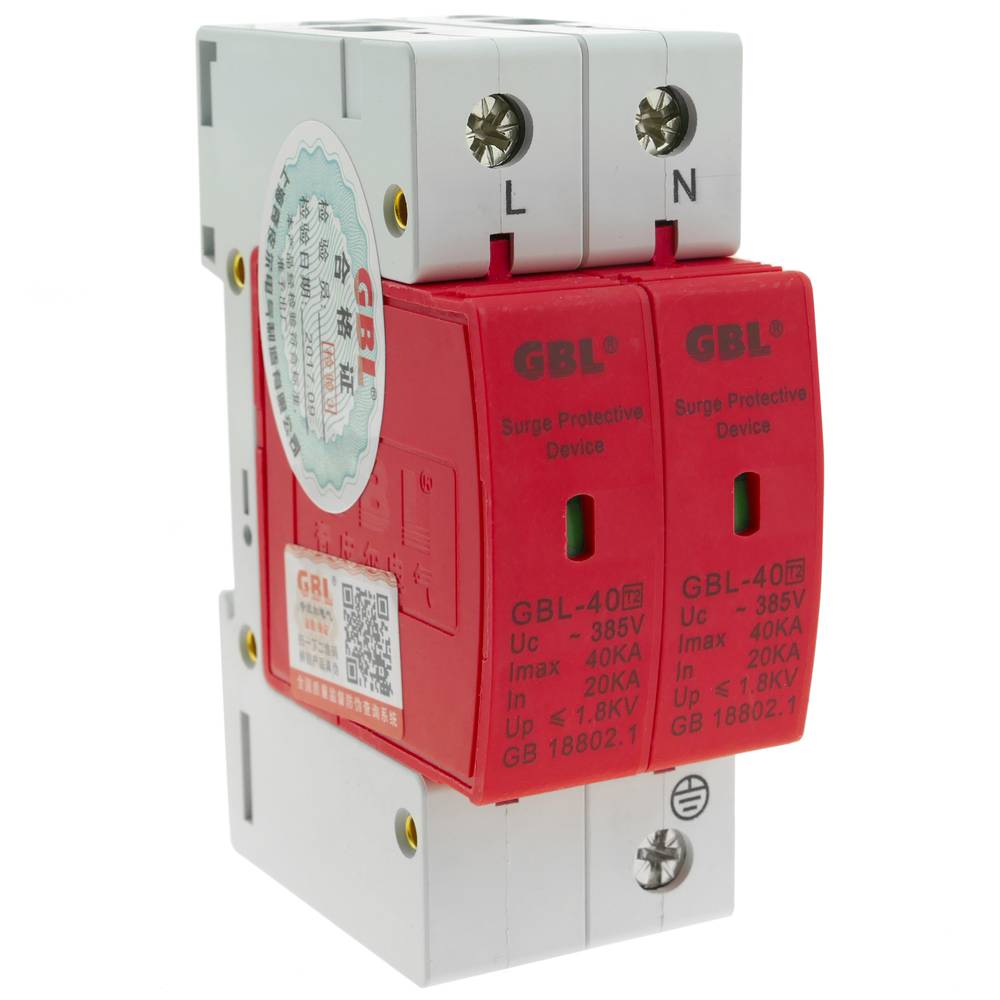 Protector de sobretensió i descàrregues elèctriques. 20-40KA 2P 220VAC carril DIN SPD DW-0508