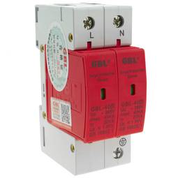 Protecteur de surtension et choc électrique. 20-40KA 2P 220VAC rail DIN SPD DW-0508