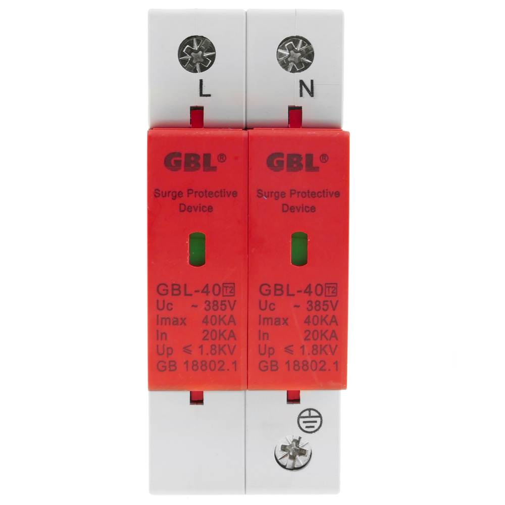 Protector de sobretensió i descàrregues elèctriques. 20-40KA 2P 220VAC carril DIN SPD DW-0508