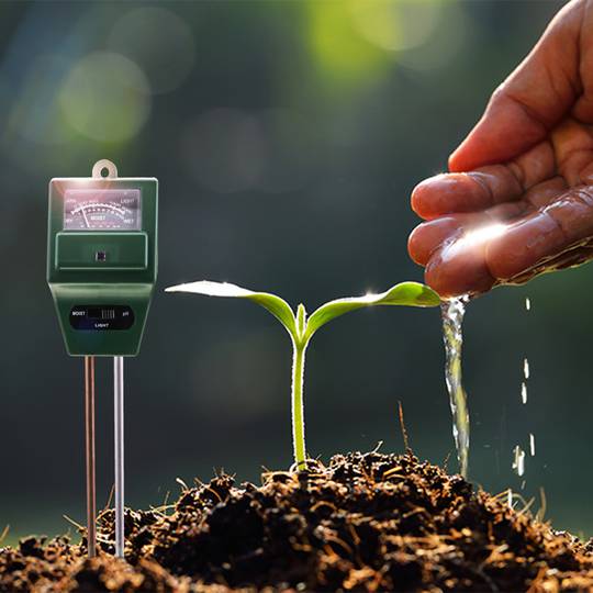 Analog humidity and PH meter with rigid probes for gardening and plants