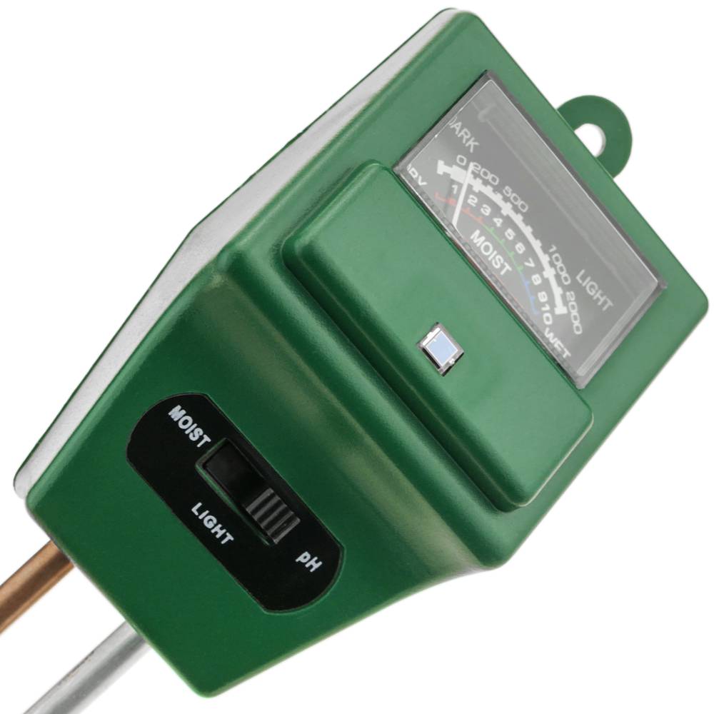 Analog humidity and PH meter with rigid probes for gardening and plants