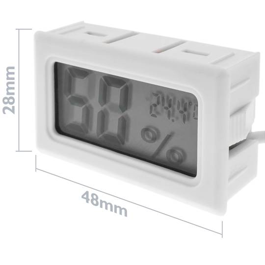 Termômetro higrômetro com sensor para painel DW-0223