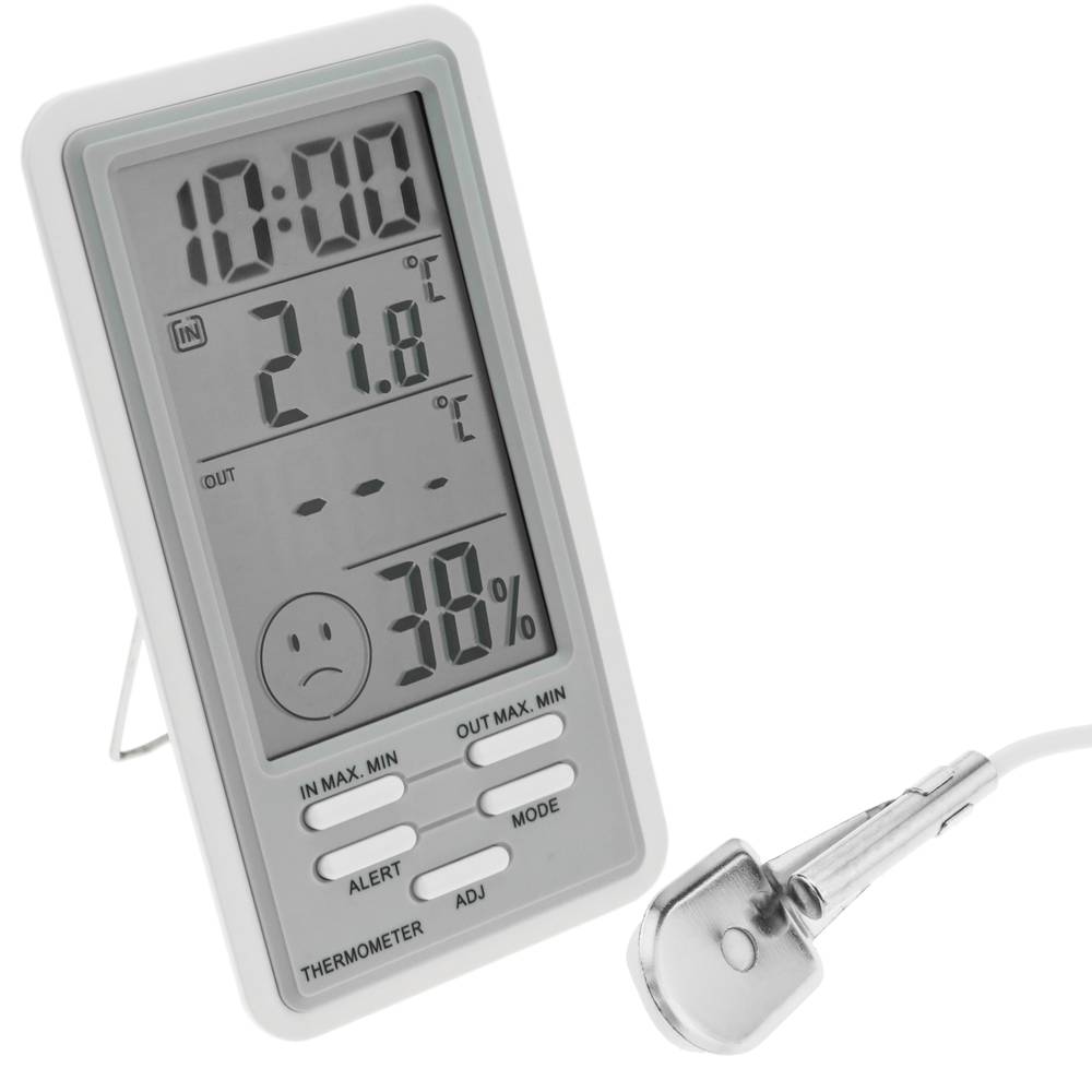 Thermomètre hygromètre avec double capteur intérieur et extérieur DW-0235 -  Cablematic