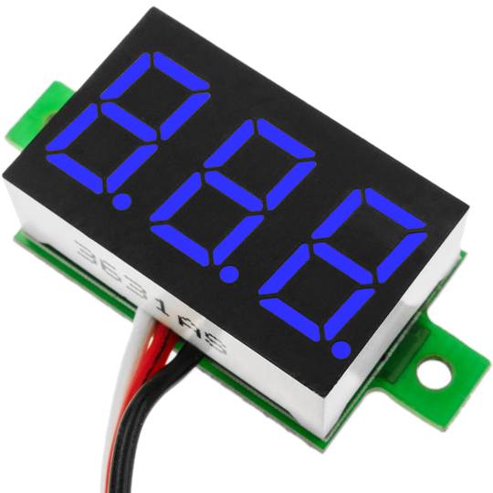 LCD-Display 3-stelliges blau und 0-100 V Voltmeter