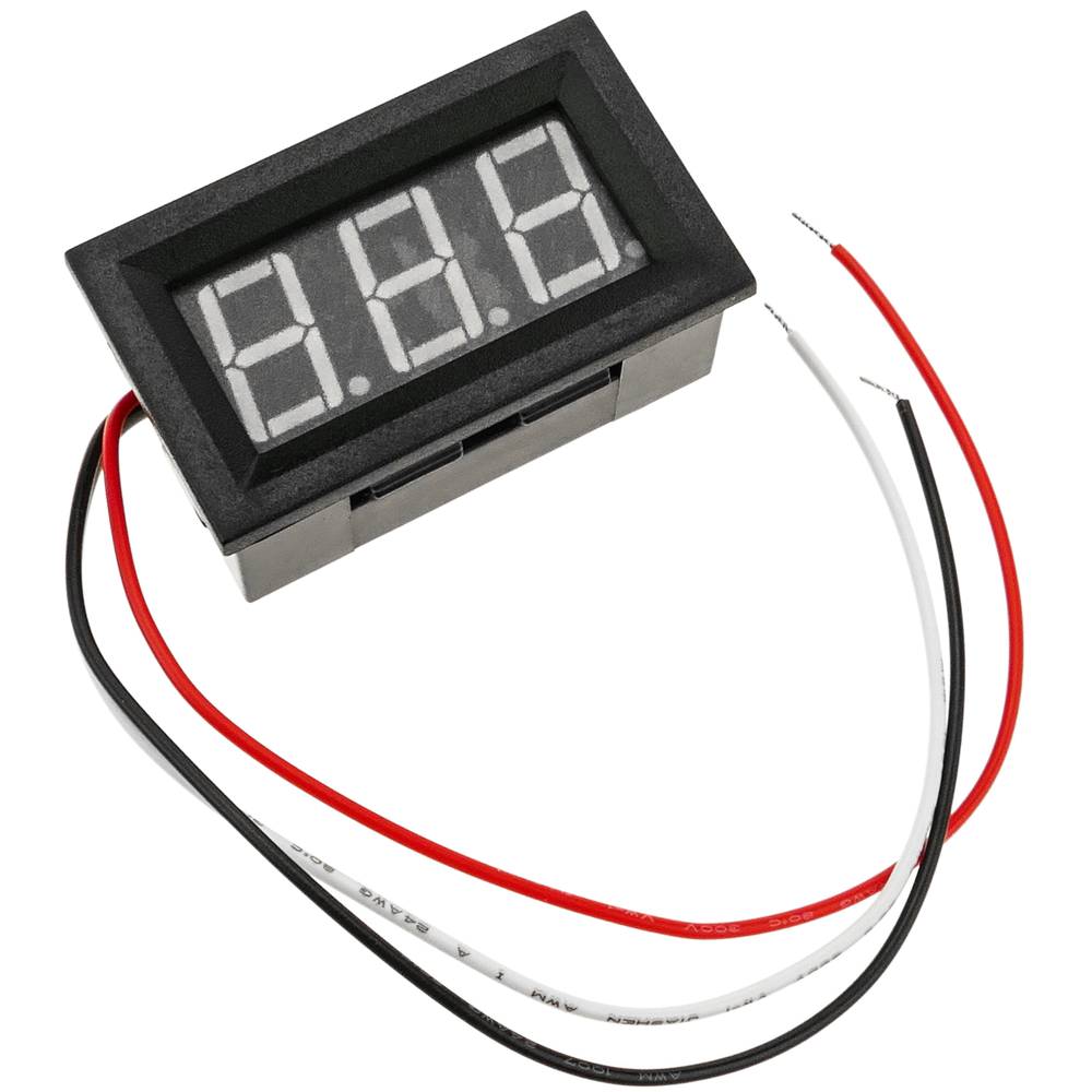 Visor LCD de 3 dígitos azul y con voltímetro 0-100VDC con marco