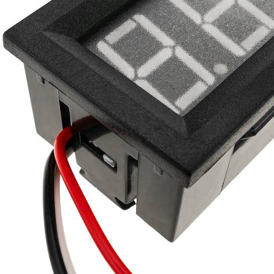 Visor LCD de 3 dígitos azul y con voltímetro 0-100VDC con marco
