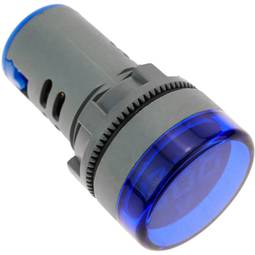 LCD 3-digit display in blue and with 50-500 VAC voltmeter round 22mm