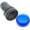 LCD-Display 3-stelliges blu und 50-500 VAC Voltmeter rund 22mm