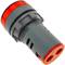 Rood 3-cijferig LCD-scherm met voltmeter 50-500 VAC rond 22 mm